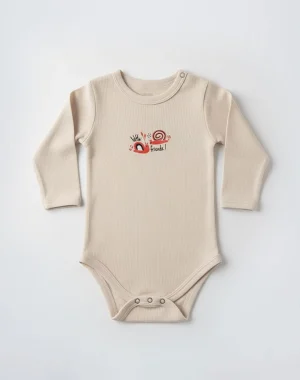 Body avec manche beige