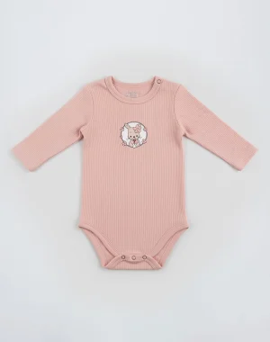 Body avec manche rose