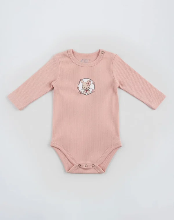 Body avec manche rose