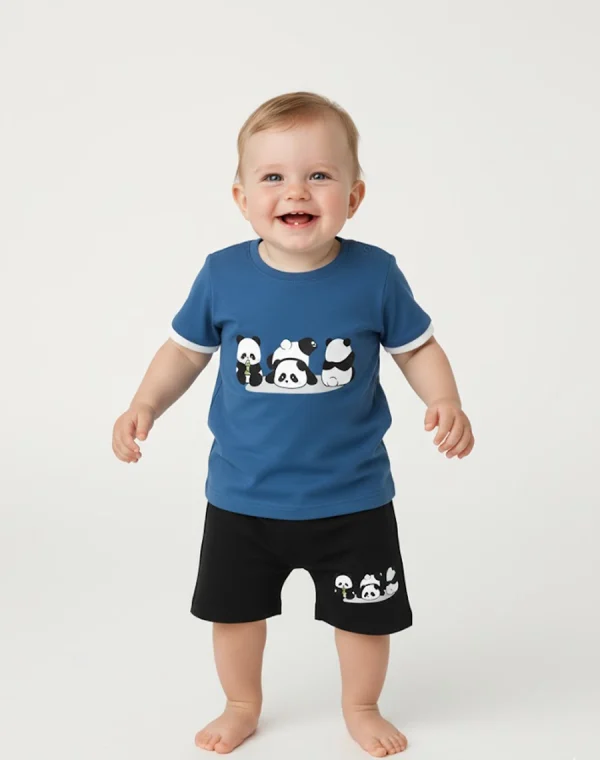 Second image of Ensemble panda bleu