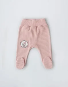Pantalon avec chaussettes rose