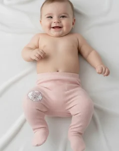 Pantalon avec chaussettes rose1