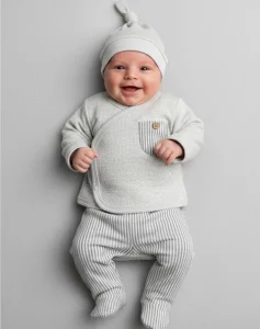 Pyjama cotton croisé Gris2