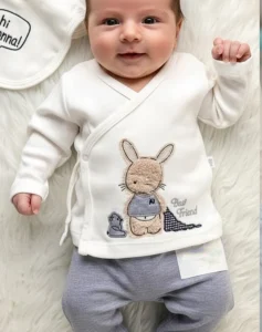 Pyjama cotton croisé Lapin