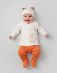 Pyjama cotton croisé Orange