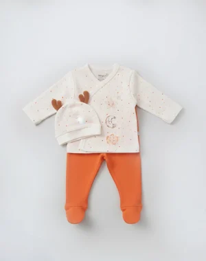Pyjama cotton croisé Orange