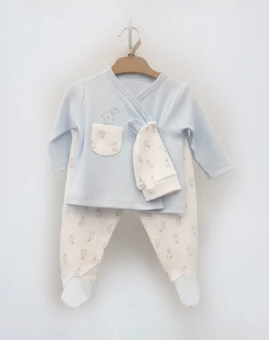 Pyjama Cotton croisé Bleu