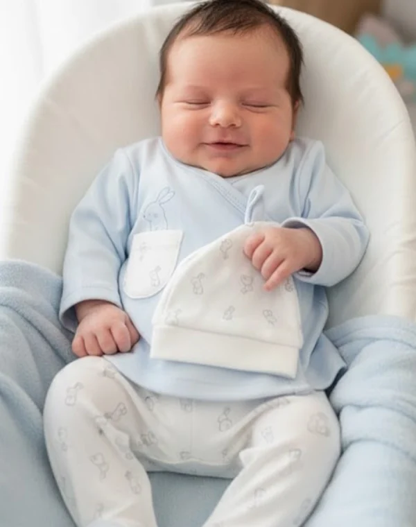 Second image of Pyjama Cotton croisé Bleu