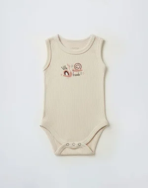 body sans manches beige