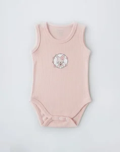 body sans manches rose