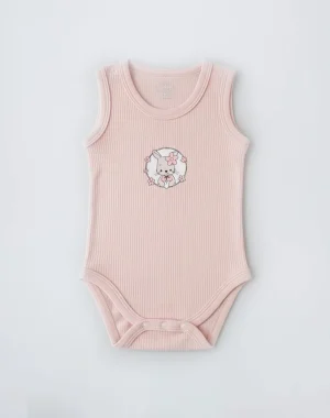 body sans manches rose