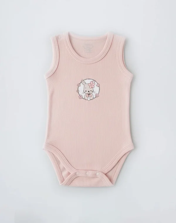 body sans manches rose