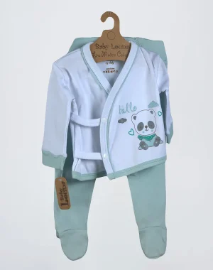 ensemble 2 pièces coton vert-min