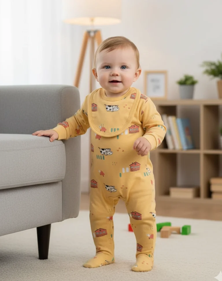 Second image of grenouillère coton avec bavoire-min