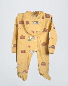 grenouillere coton avec bavoire-min