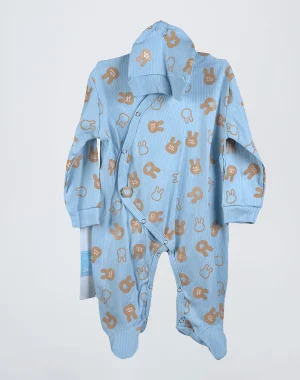 grenouillère coton-une à une avec bonnet min