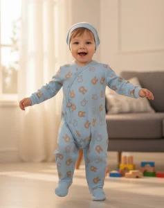 grenouillere coton-une à une avec bonnet2