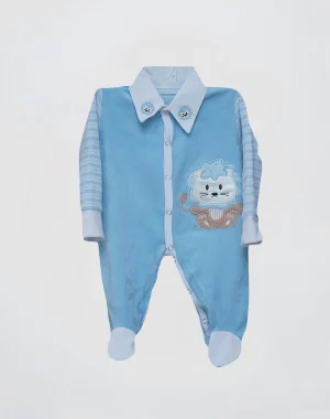 Grenouillere velour-rasé Lion