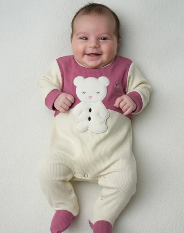 Second image of Grenouillere velour-rasé Little Bear