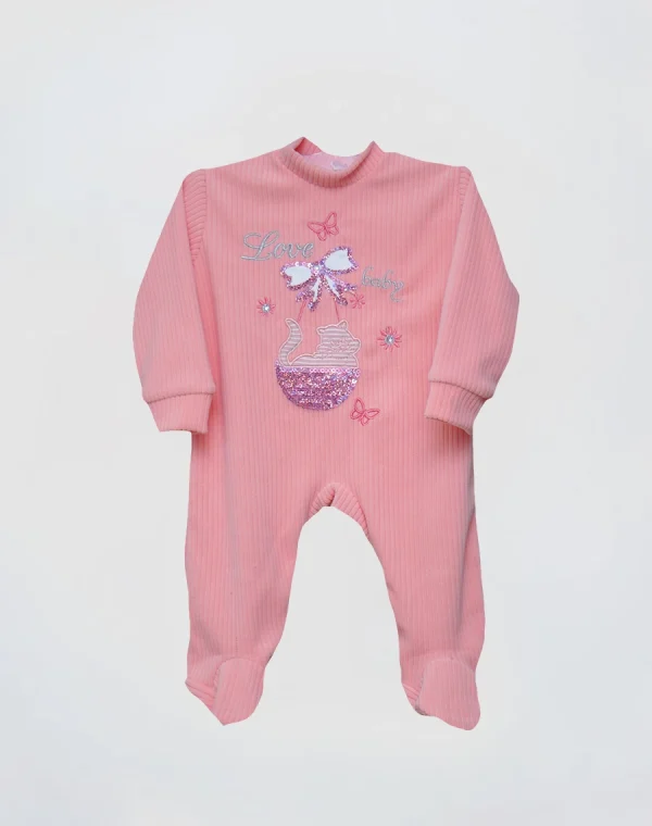 Grenouillere velour-rasé Pappillon