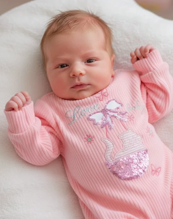 Second image of Grenouillere velour-rasé Pappillon