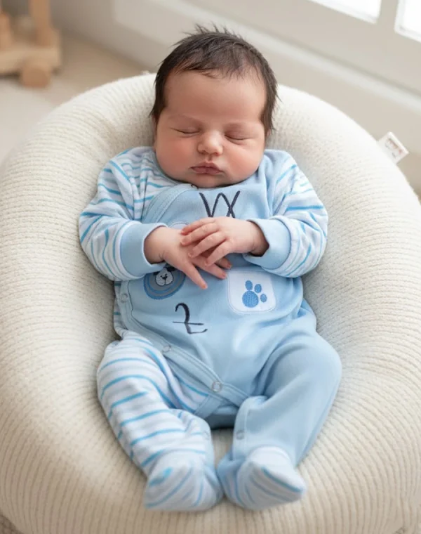 Second image of grenouillère velour-rasé avec motif-min