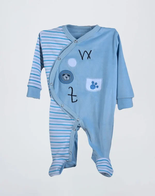 grenouillère velour-rasé avec motif-min