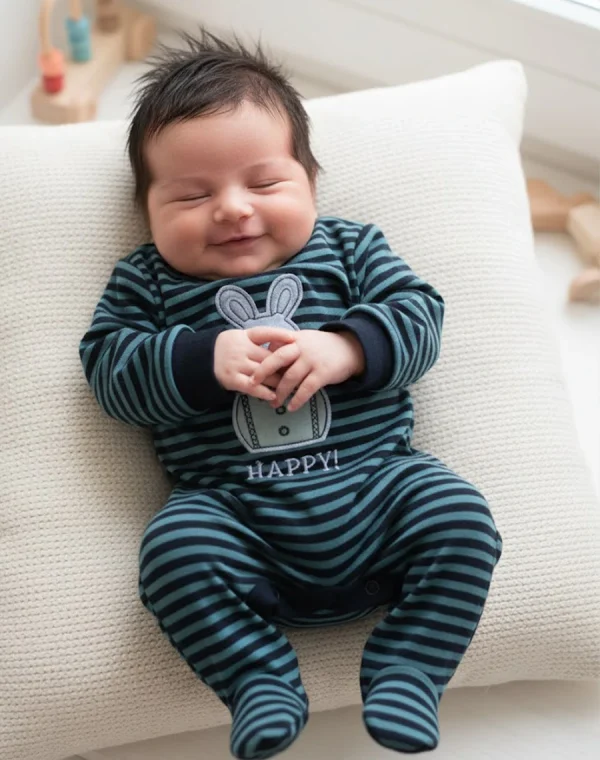 Second image of grenouillère velour-rasé lapin-min