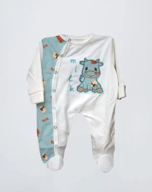 grenouillère velour-rasé vache