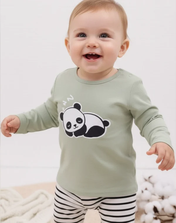 Second image of pyjama cotton panda