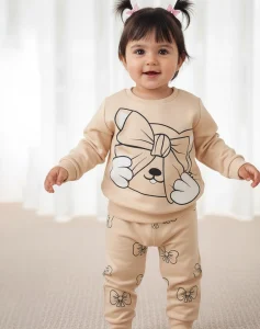 pyjama cotton pappillon marron