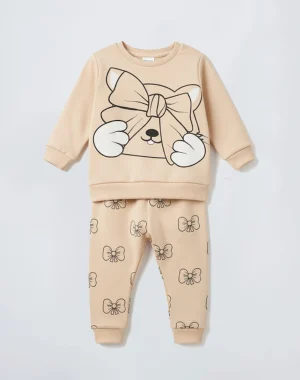 pyjama cotton pappillon marron