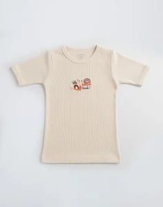 tricot beige demi manche