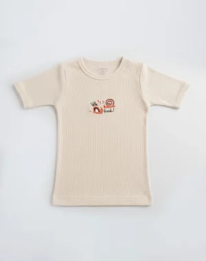 tricot beige demi manche