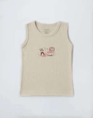 tricot beige sans manche