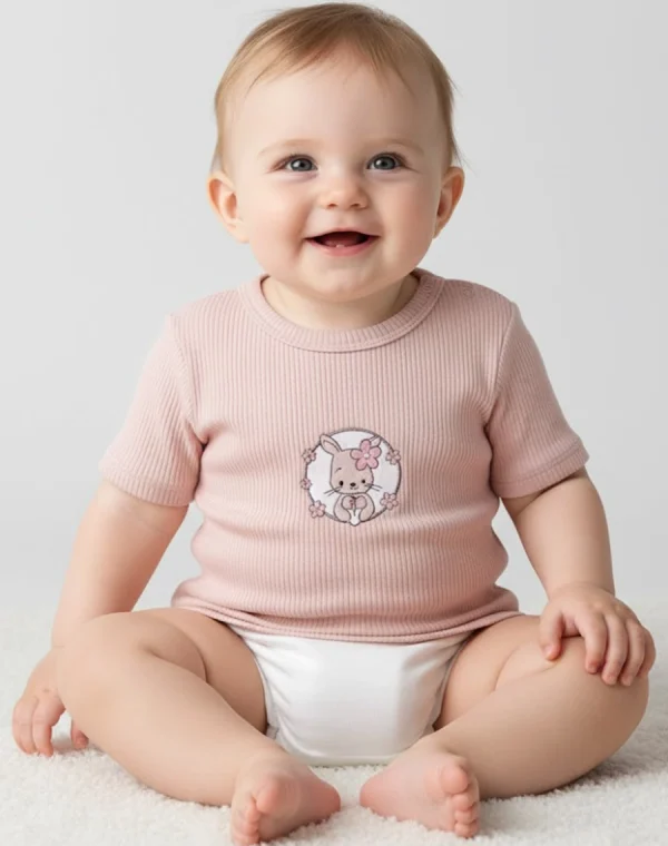 Second image of tricot rose demi manche