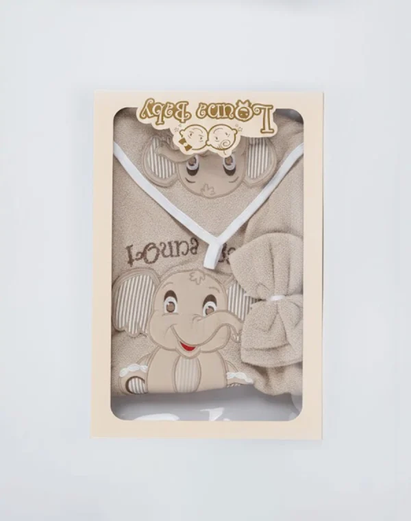 Cape de bain Elephant Marron